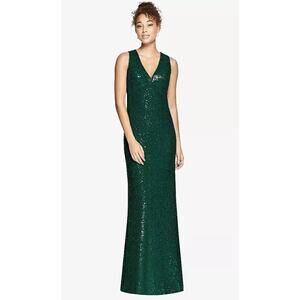 Dessy Hunter Green Sequin Dress